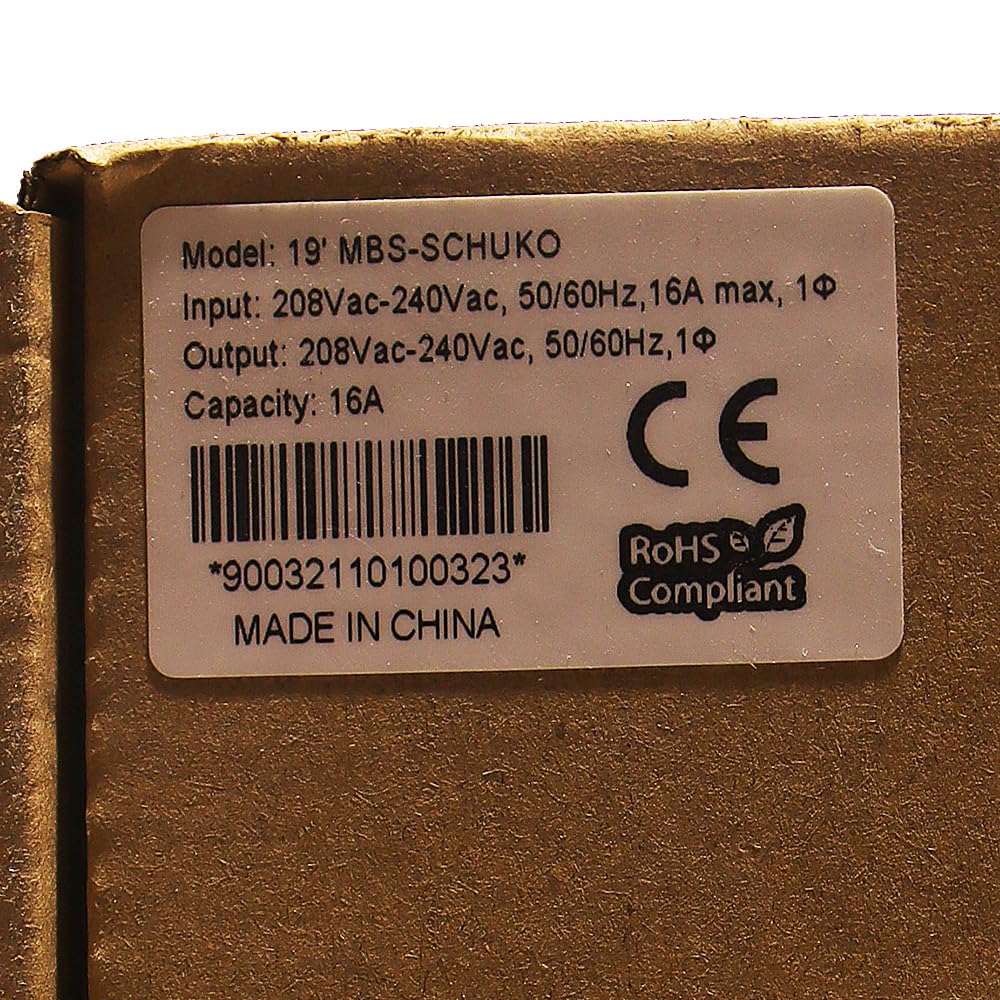 Lapara Switch Bypass de Mantenimiento Rack 19" regleta Schuko LA-PDU-SM-R-SCHK