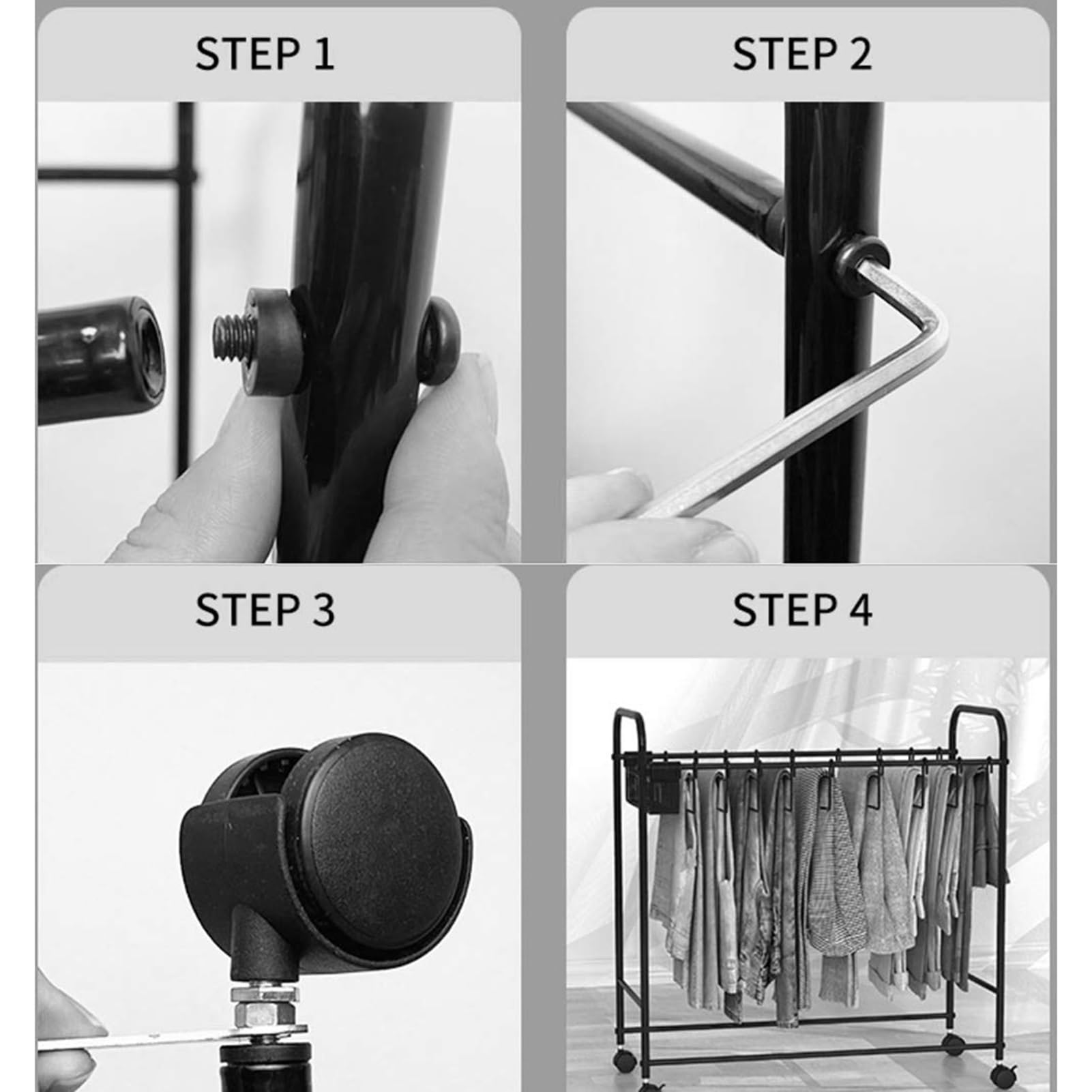 Perchero extraíble para Pantalones, Perchero móvil Resistente con Ruedas para Pantalones, Perchero Multifuncional de Metal para Bufandas, Toallas y Ropa, Que se extiende Desde el Suelo hasta