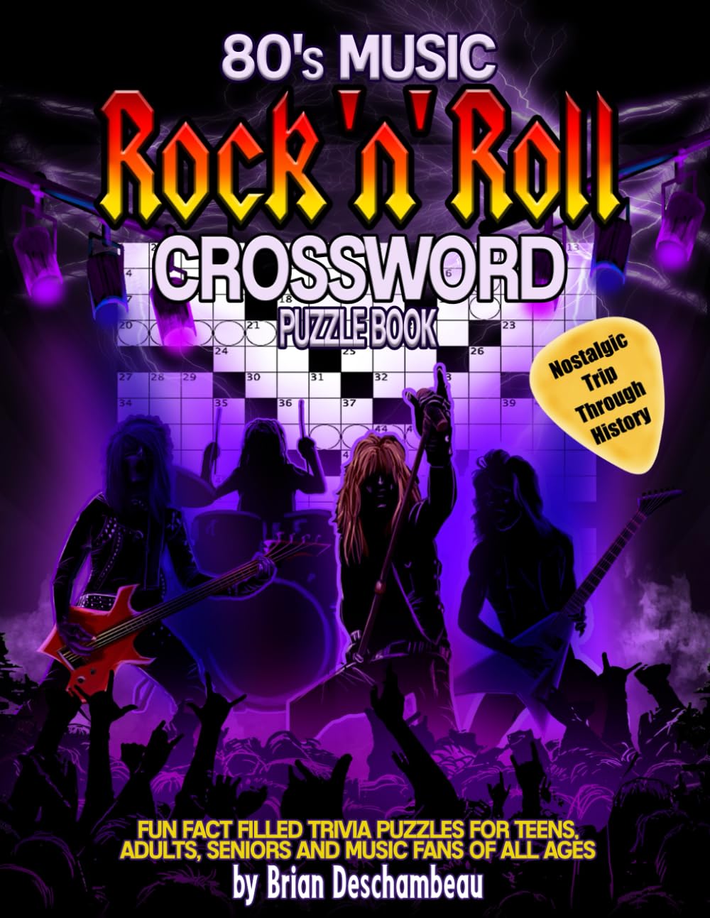 80's Music Rock 'n' Roll Crossword Book: Fun fact filled trivia puzzles for teens, adults ...