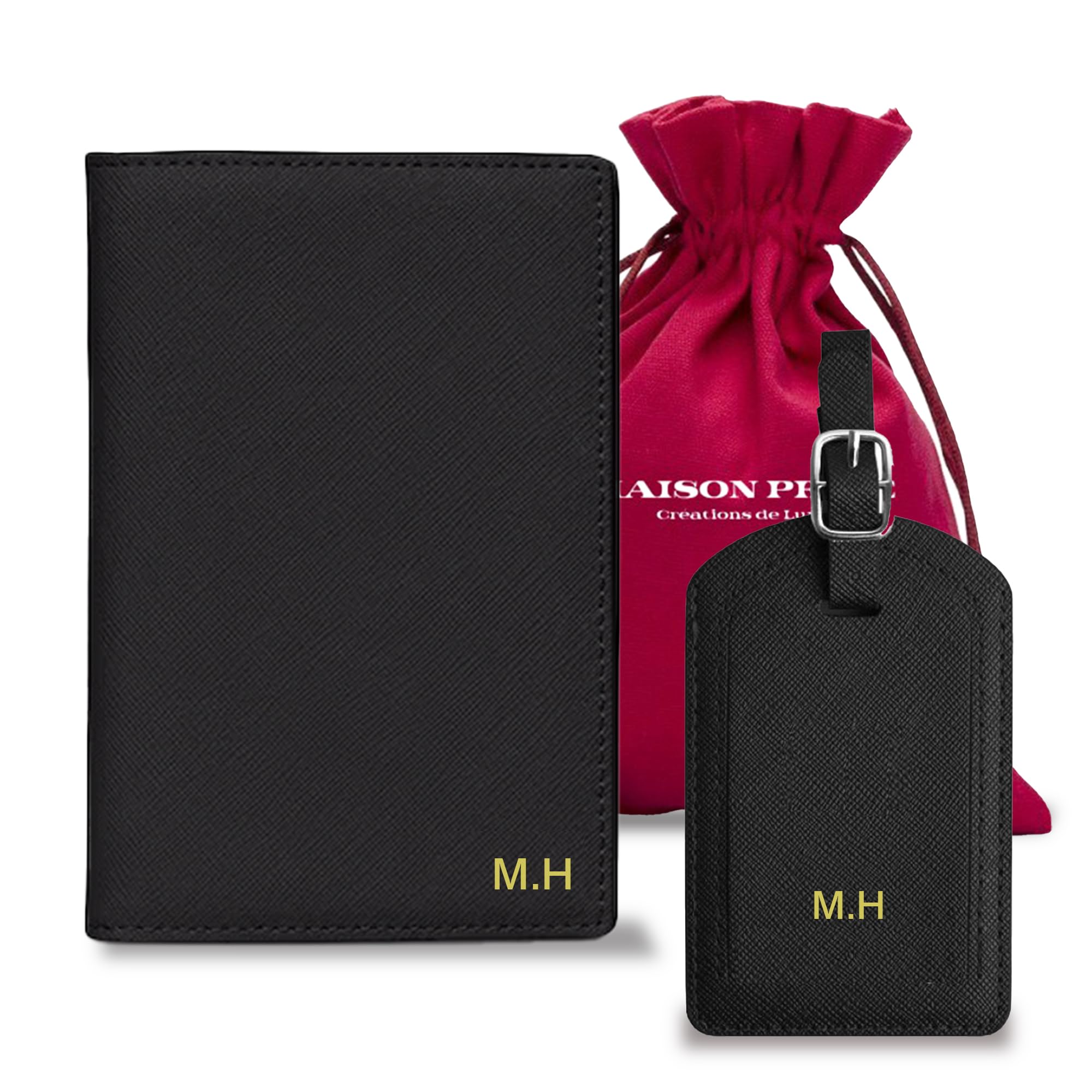 HandmadePersonalised Passport Holder Luggage Tag Set Leather Passport  Holder Travel Wallet Designer Travel Document Holder Travel Organiser