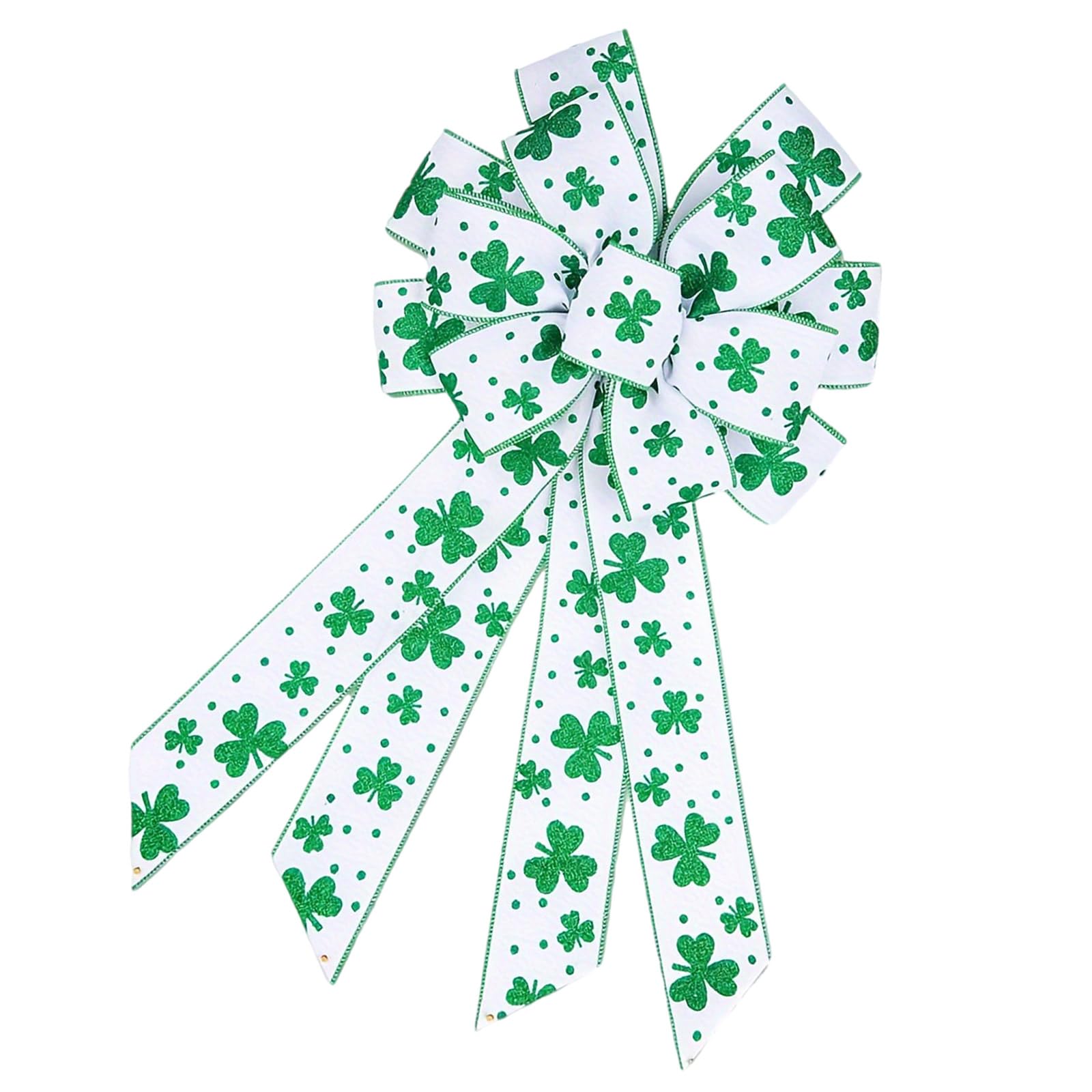 Tsophreniq Irish Festival Bowknot Ornament Large Decorative Bowknot for Door Wreath Irish Festival Celebration Home Decoration Home Decoration Ornament