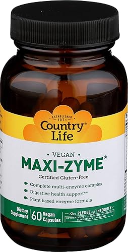 Country Life Maxi-Zyme Extra Strength, 60 Cápsulas