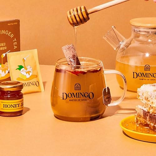 Miniatura 3 de OH DOMINGO Té de jengibre con sabor a miel, bolsas de té envueltas individualmente, paquete de 20 unidades, mezcla energizante y calmante