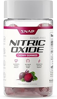 Snap Supplements Nitric Oxide Supplement - Sugar Free Beets Chews Used as a Blood Pressure and Energy Supplement, Blood Sugar Support, 60 Beet Root Gummies
