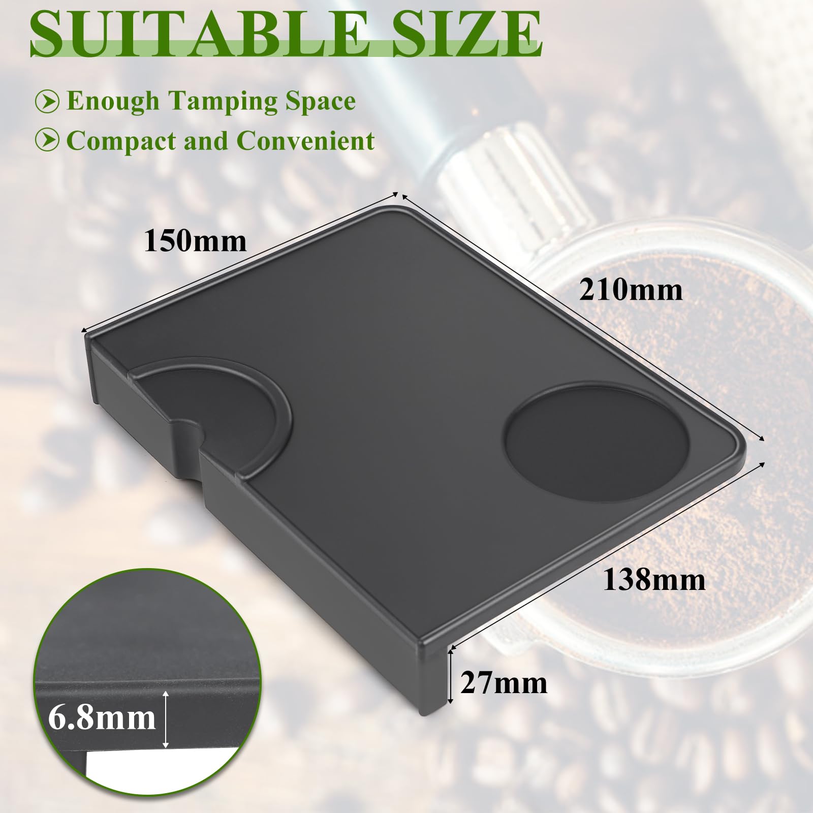 Tamper per caffè espresso Tappetino anti stazione Pressa Supporto