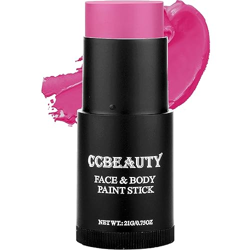 Vista 26 de CCbeauty Barra de pintura facial amarilla, kit de pintura facial, base de maquillaje SFX de cobertura completa, pintura corporal profesional