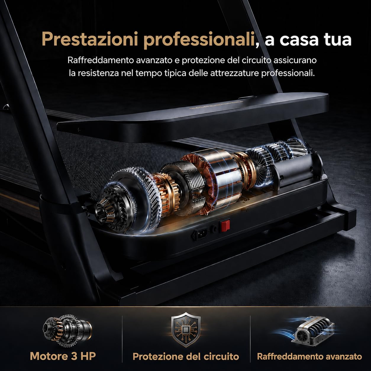 Niceday Tapis Roulant Pieghevole con Inclinazione Automatica 18%, 172 kg | Ampia superficie di corsa, velocità da 1 a 14 km/h, motore brushless silenzioso da 3,0 HP e pratiche maniglie.