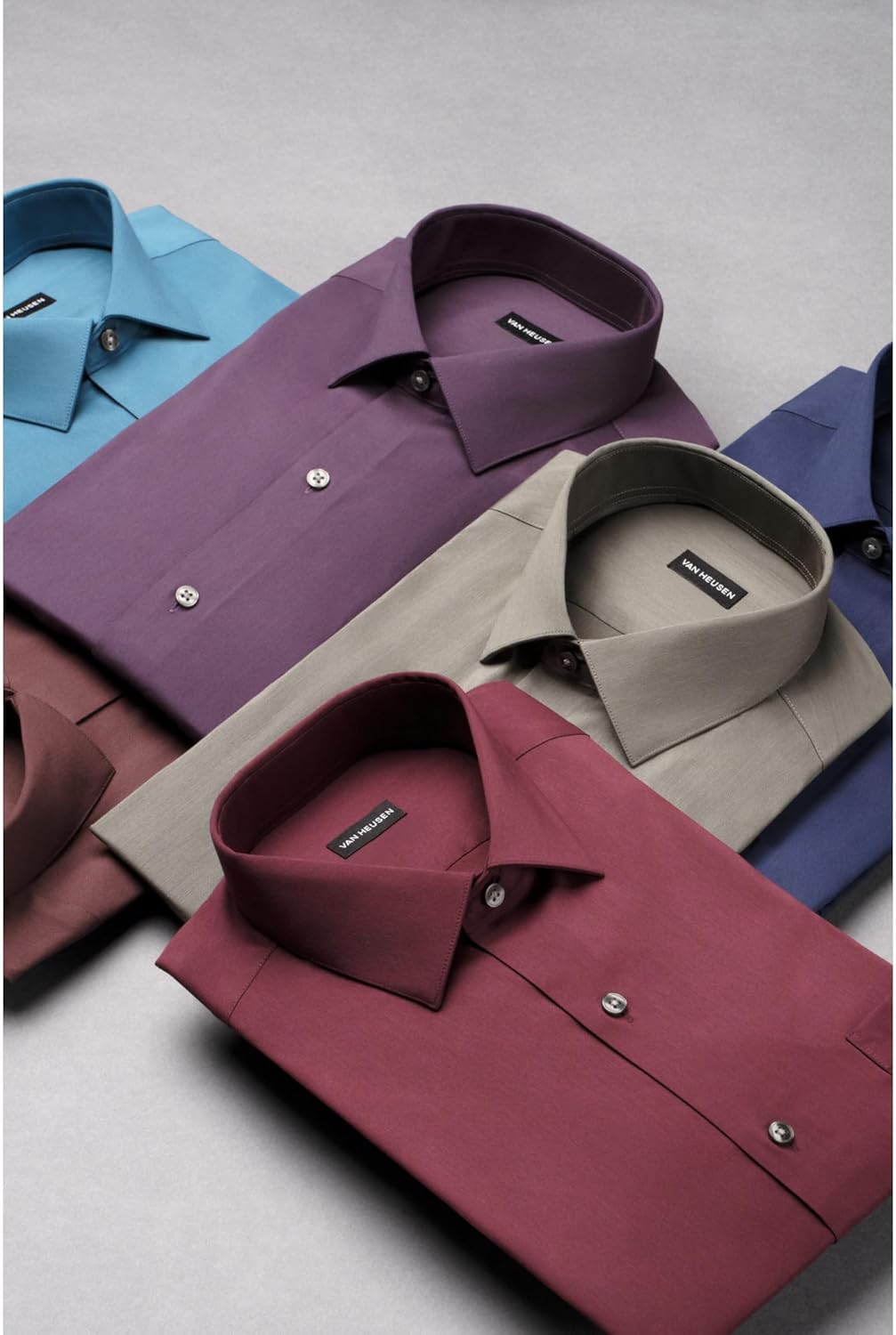 Van Heusen Men's Dress Shirt Slim Fit Ultra Wrinkle Free Flex Collar Stretch - Image 3