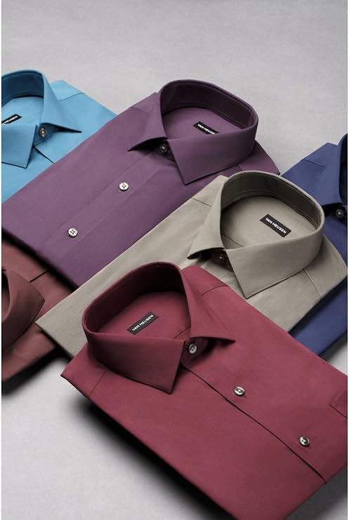 Van Heusen Men's Dress Shirt Slim Fit Ultra Wrinkle Free Flex Collar Stretch