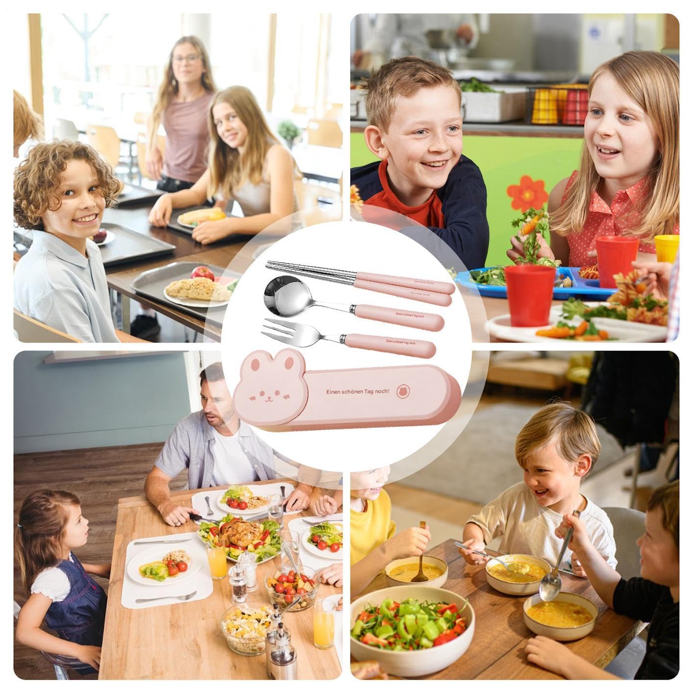 Reisebesteck bruchsicher, Kindergeschirr-Set | Lunchbox-Besteck Zubehör für tägliche Mahlzeiten Kindermahlzeiten Babyernährung Schulessen Reise Camping Picknick Outdoor