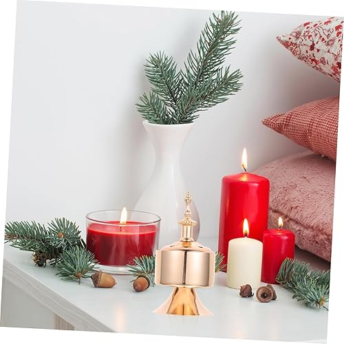 Miniatura 9 de DECHOUS Quemador de incienso de metal Horno de aroma Buda Incensario Bakhoor Quemador de incienso Estufa de incienso de estilo exótico Conos de