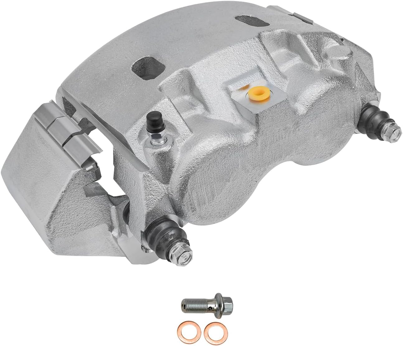 Detroit Axle - Front 2pc Brake Calipers for 03-08 Dodge Ram 2500 3500 4000, 2 Disc Brake Calipers with Bracket 2003 2004 2005 2006 2007 2008 Replacement