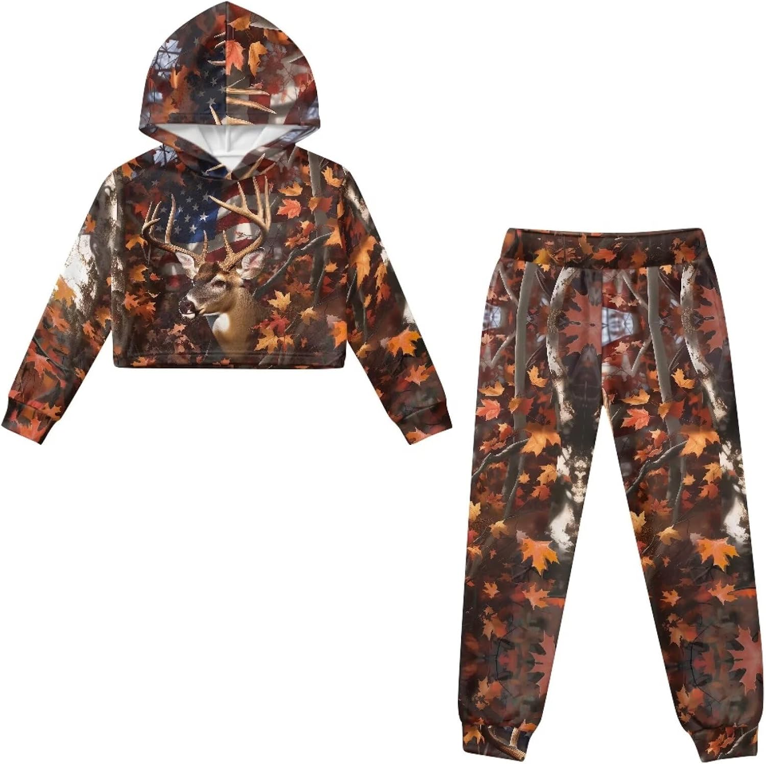 Girls Hoodie Tracksuits Size 4-13 Soft Hoodies Sweatshirts and Sweatpants Kids Tracksuits Warm Fall Winter Clothing