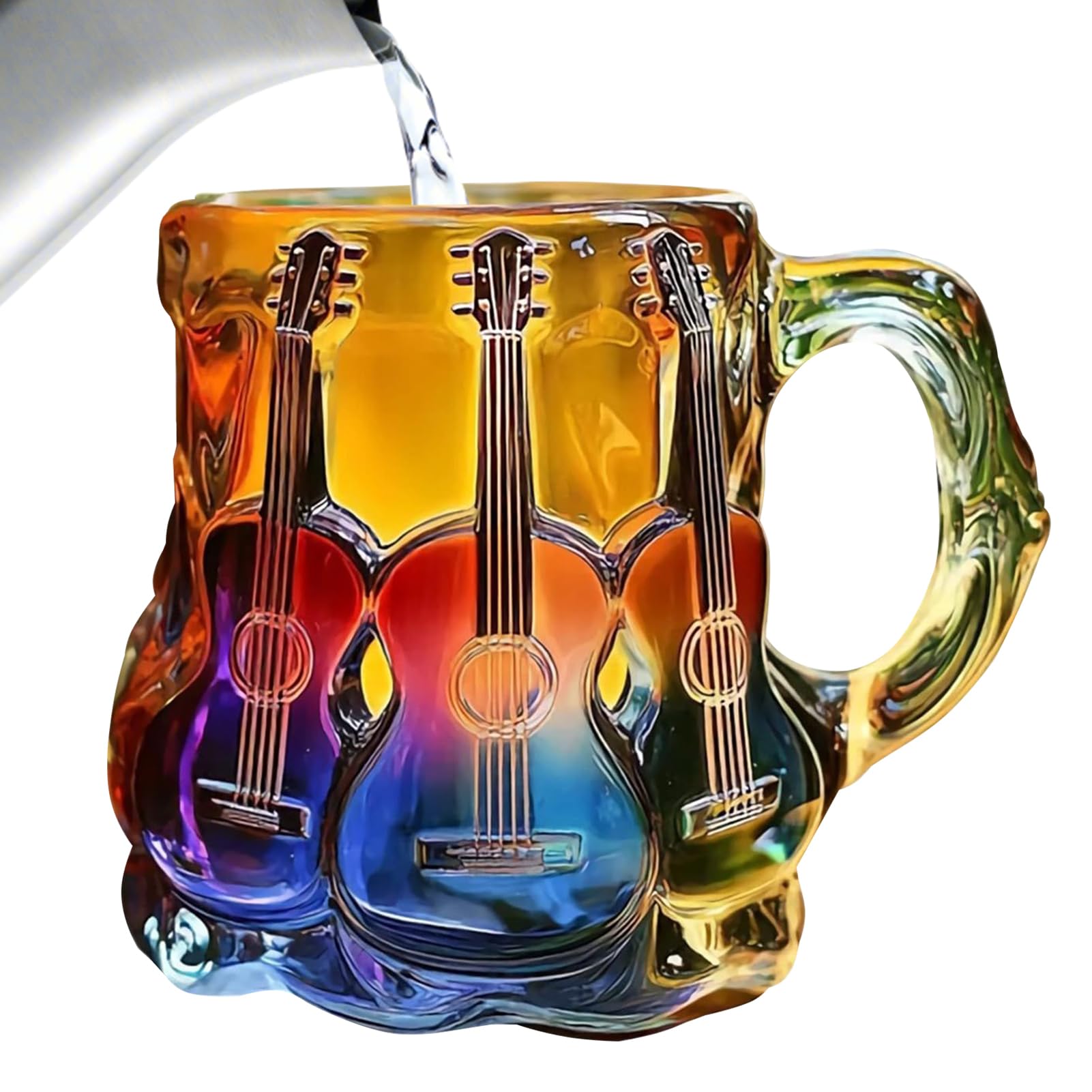 Taza de guitarra para los descansos musicales de café en casa