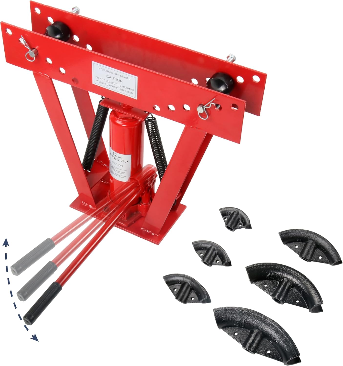 BATONECO 12 Ton Hydraulic Tube Bender 1/2 Inch, 90180 Degrees Manual