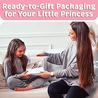 Vista 6 de Bollepo Toldo de cama con luces - Toldo de princesa rosa para habitación de niñas Individual, individual, matrimonial, Queen Cama para niños