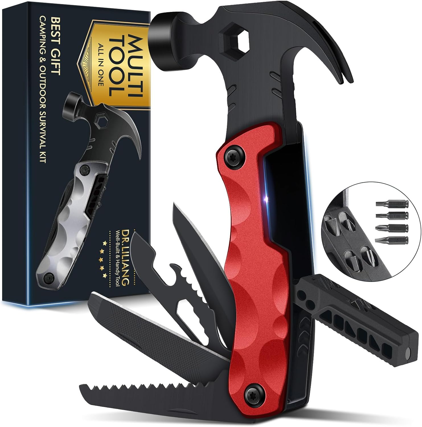 Stocking Stuffers for Men Dad Gifts, Multitool Camping Accessories 13-in-1 Survival Multi Tools Hammer, Christmas Cool Gadgets for Adults Him Boyfriend Husband Grandpa Women Birthday Valentines Stocking Stuffers for Men Dad Gifts, Multitool Camping Accessories 13-in-1 Survival Multi Tools Hammer, Christmas Cool Gadgets for Adults Him Boyfriend Husband Grandpa Women Birthday Valentines