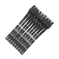 Vista 5 de Lantee 10 piezas de fibras conductoras negras de 3 filas, cerdas de mango de plástico, resistentes y antiestáticas, cepillos seguros ESD