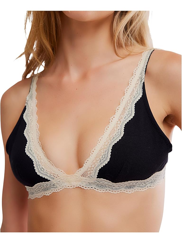 Black Free People Oh My Darling Plunge Bralette