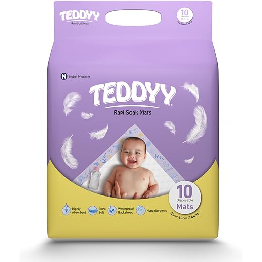 TEDDYY Baby Disposable Rapi-Soak Mats 60cm 60 Cm