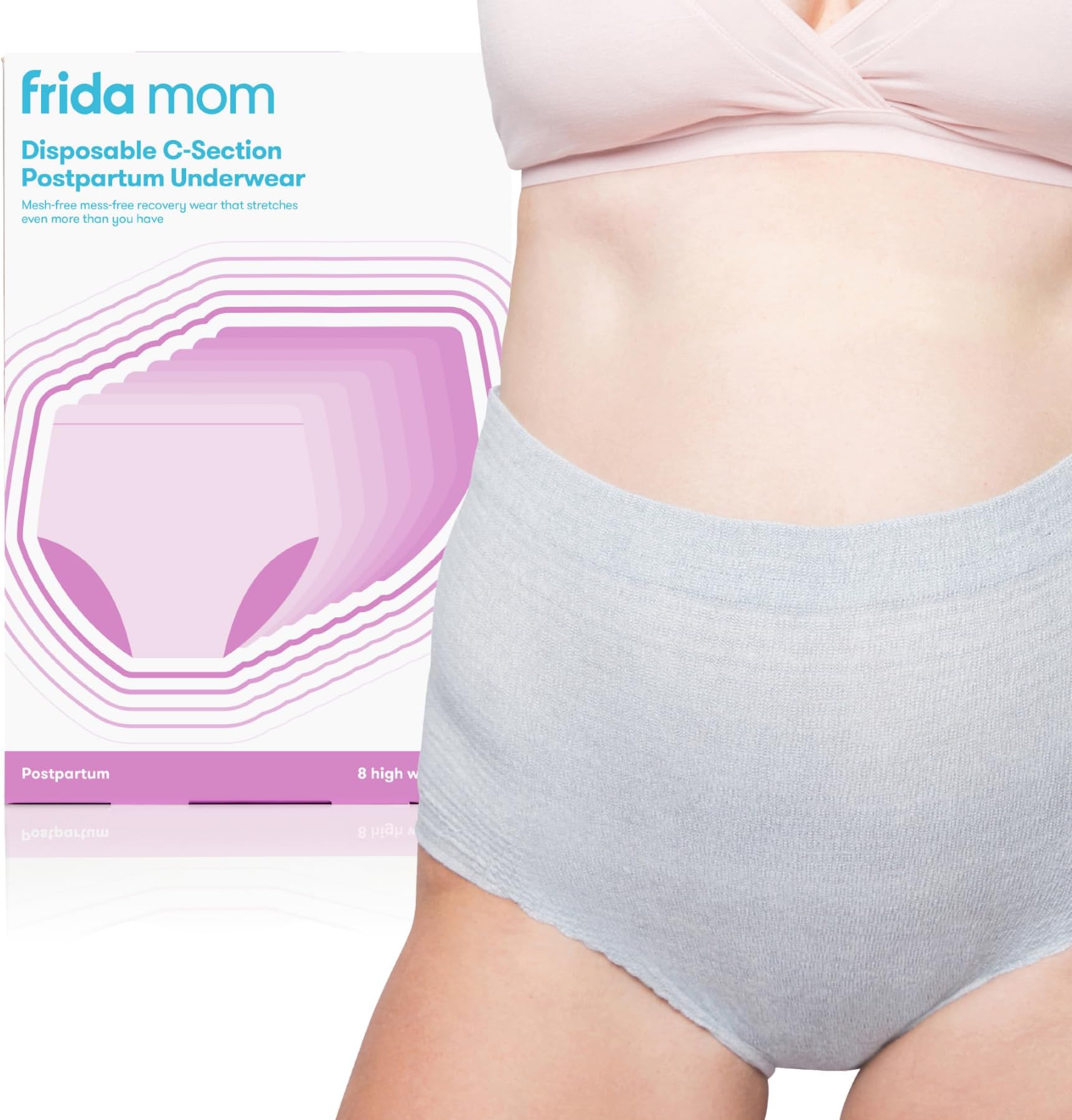 Postpartum Underwear for C-Section Recovery, Disposable High Waist with Stretch Support