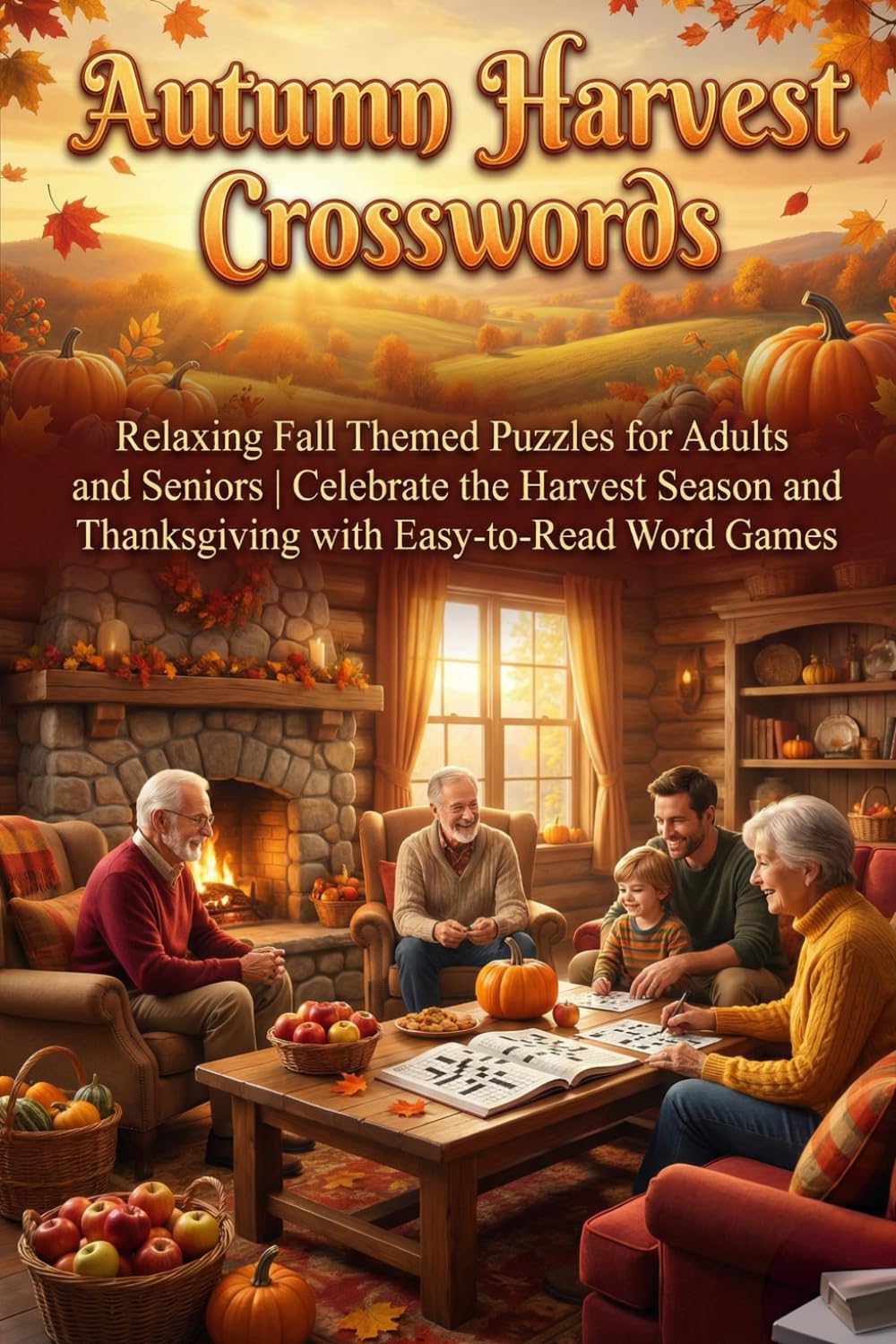 Autumn Harvest Crosswords: Relaxing Fall Themed Puzzles for Adults and Seniors | Celebrate the Harvest Season and Thanksgiving with Easy-to-Read Word Games