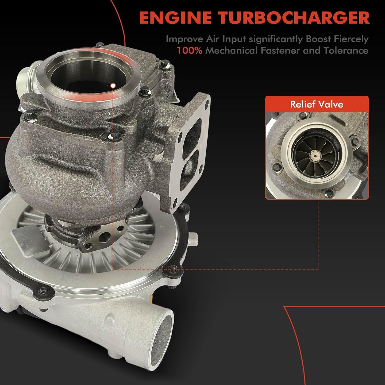 A-Premium GTA3782D Complete Turbocharger Turbo Kit with Actuator and Gasket Compatible with International Navistar DT466 DT466E I530 1993-2005, 300HP