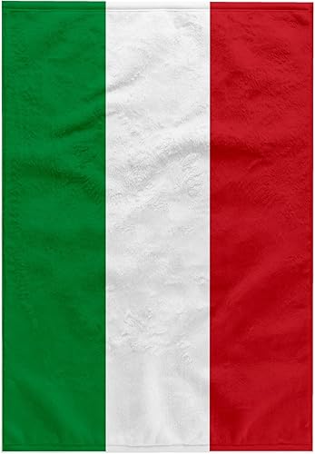 Miniatura 1 de Toalla de recuerdo de viaje con bandera de Italia en 3D, diseño de rayas verticales italianas, color verde, blanco, rojo, europeo, europeo, viaje,
