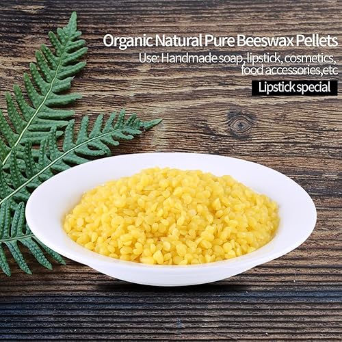 Miniatura 5 de 1 paquete de 100 natural orgánico amarillo cera de abejas pellets grado cosmético DIY casero bálsamo labial lociones crema corporal jabón