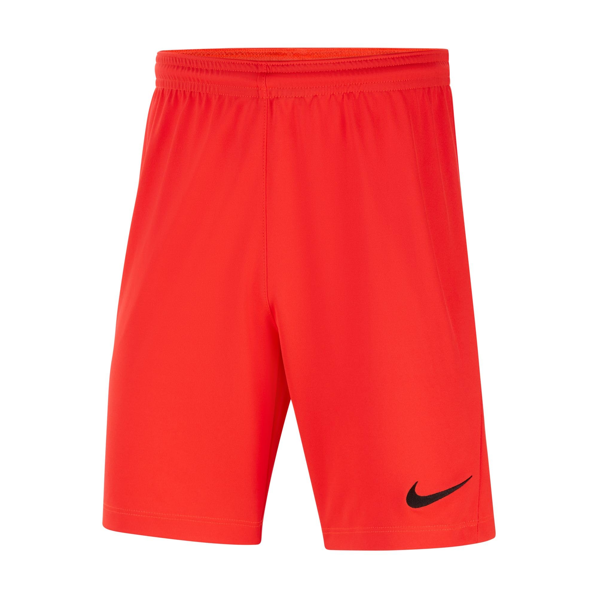 NIKE Boys Dri-fit Park 3 Shorts, Bright Crimson/Black, XS EU