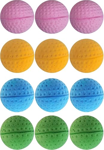 GINFH Pelota de espuma para gatos, juguete de fútbol (12 unidades)