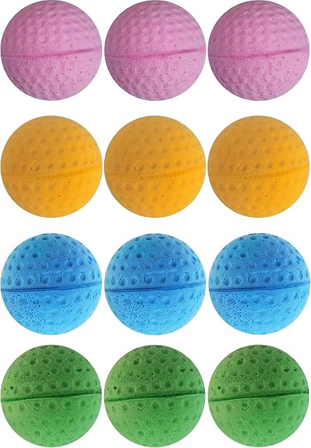 GINFH Pelota de espuma para gatos, juguete de fútbol (12 unidades)