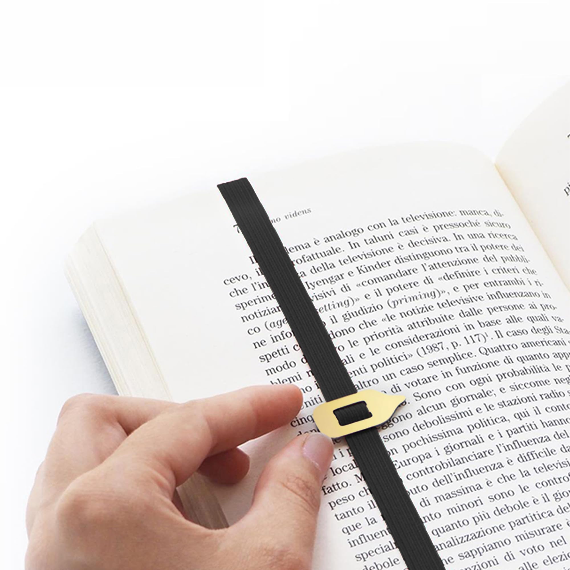 Lastword Bookmarks - Elastic Bookmark Perfect for Any Book, Office, for Women, Men and Children - Don't Lose Your Mark, Made in Italy Book Marks, Luxury Edition Gold