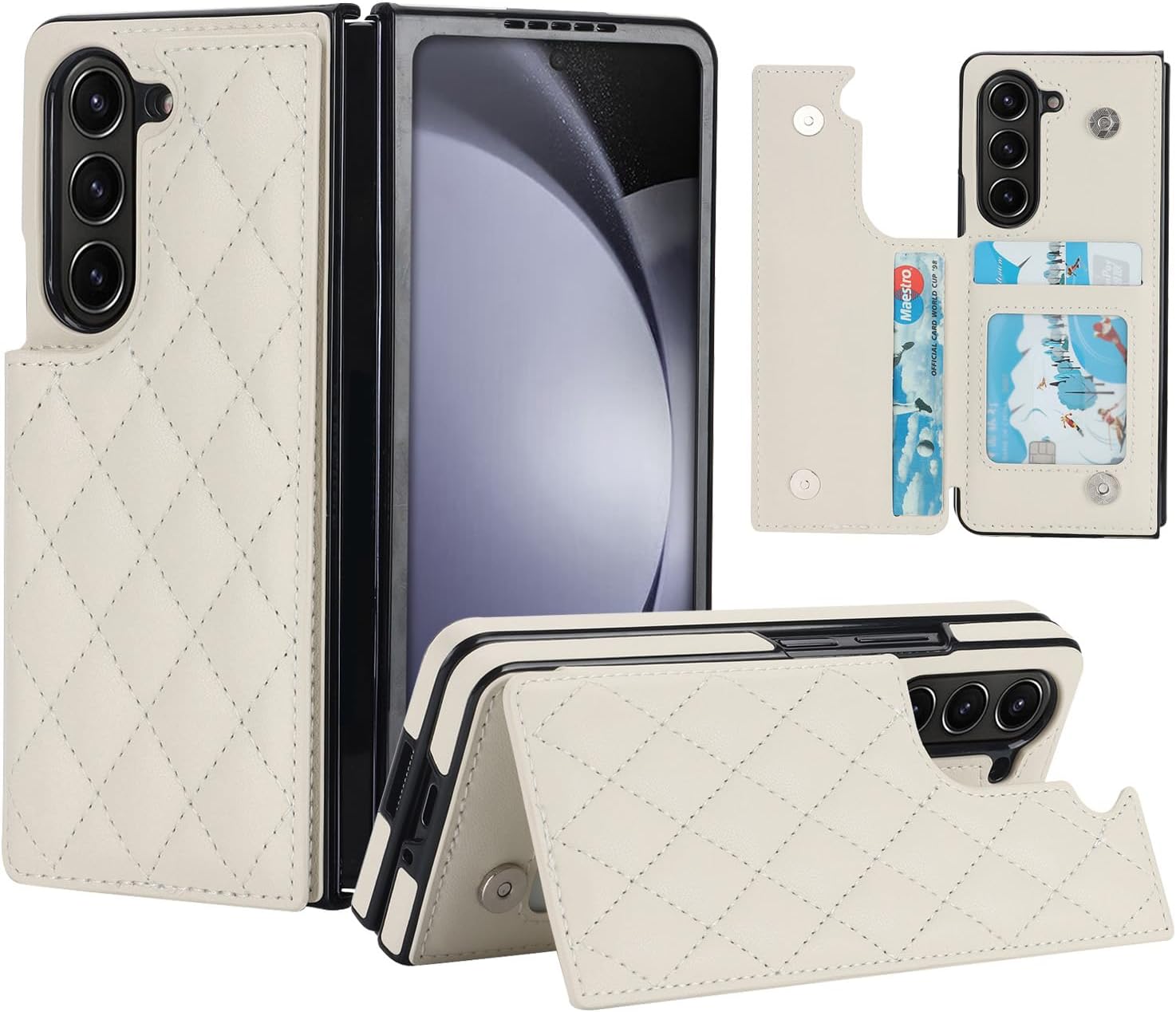 Coque Rigide Avec Support Magnétique Pour Samsung Galaxy Z Fold 7 - Protection Complète - Neuf