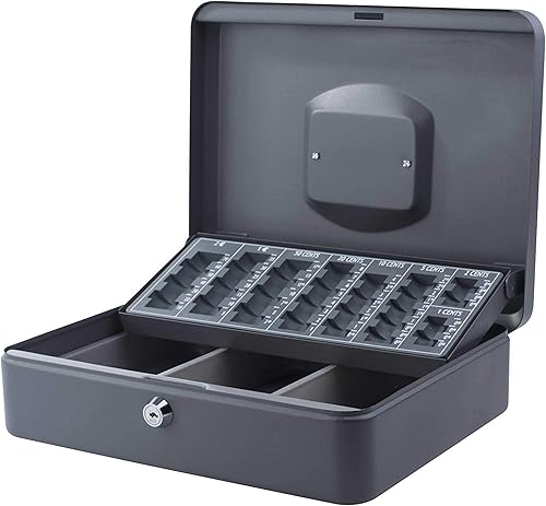 Miniatura 1 de PAVO 8014392 EURO - Bandeja de monedas (11.8 x 9.4 x 3.5 in), color gris oscuro