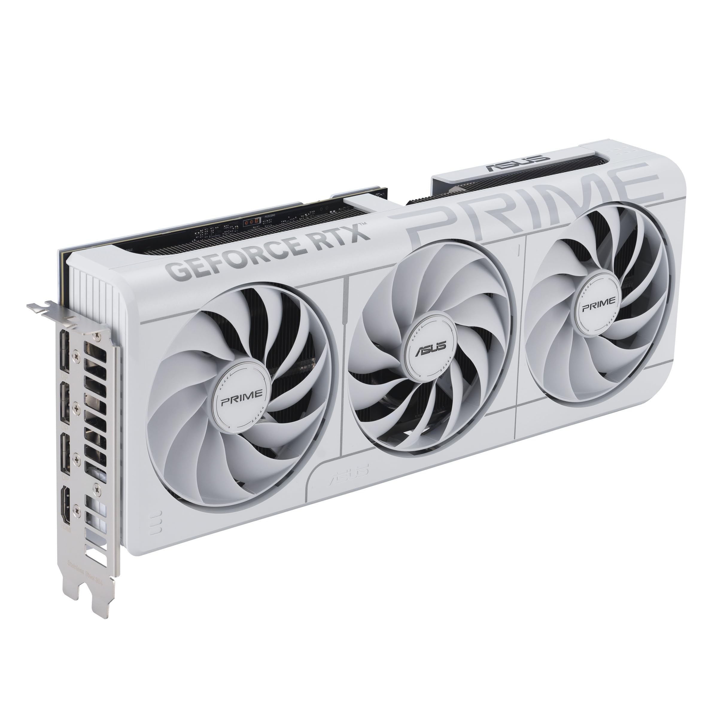 ASUS PRIME NVIDIA GeForce RTX 5070 OC Edition, Scheda Grafica 12 GB GDDR7, 192 Bit, PCIe 5.0, Design a 2,5 Slot, 3 Ventole Axial-Tech, 1 HDMI 2.1, 3 DisplayPort 2,1, Bianco, PRIME-RTX5070-O12G-WHITE