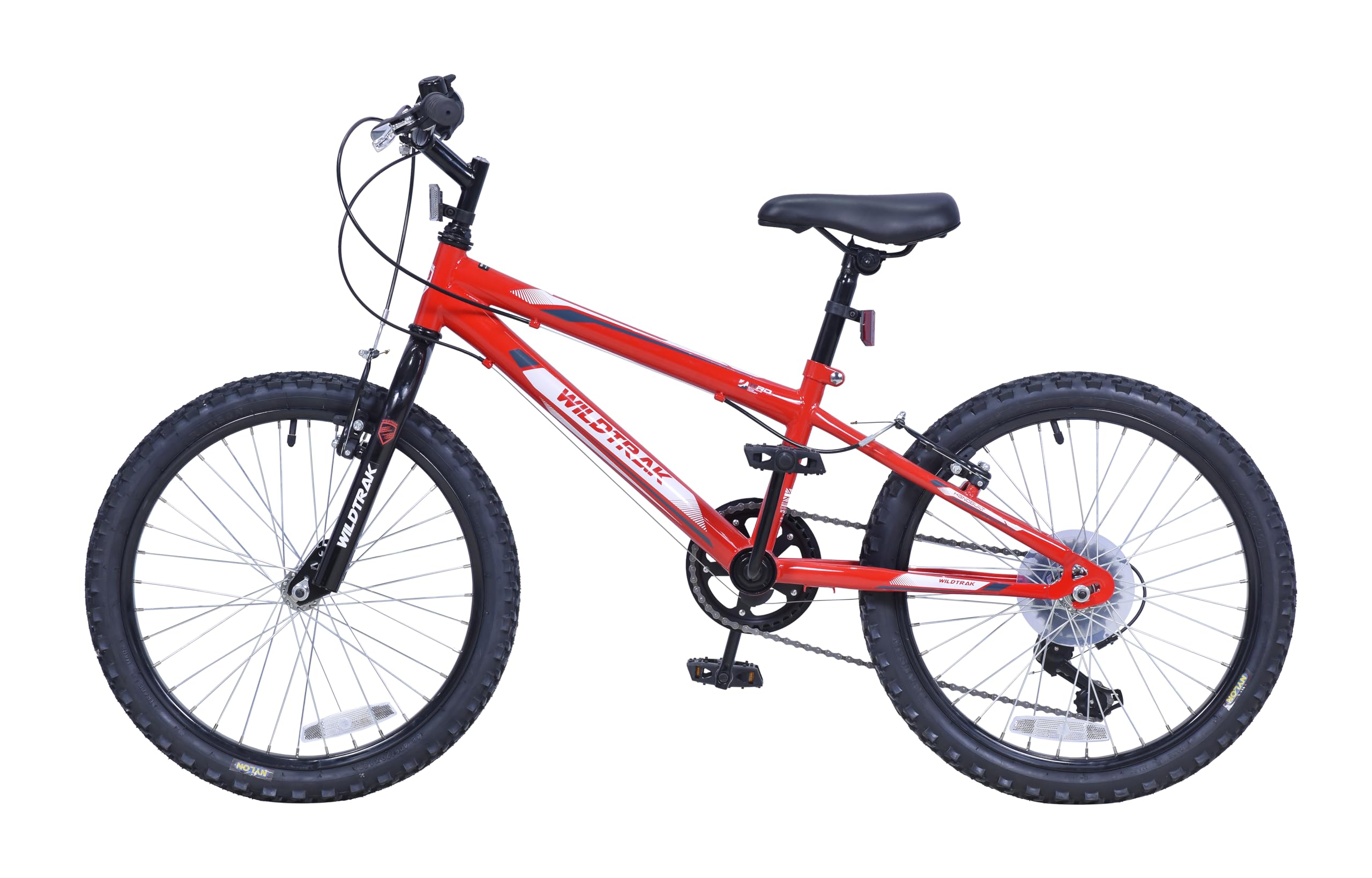 Wildtrak - Omega, bicicleta infantil de acero con ruedas de 20", seis velocidades - Roja