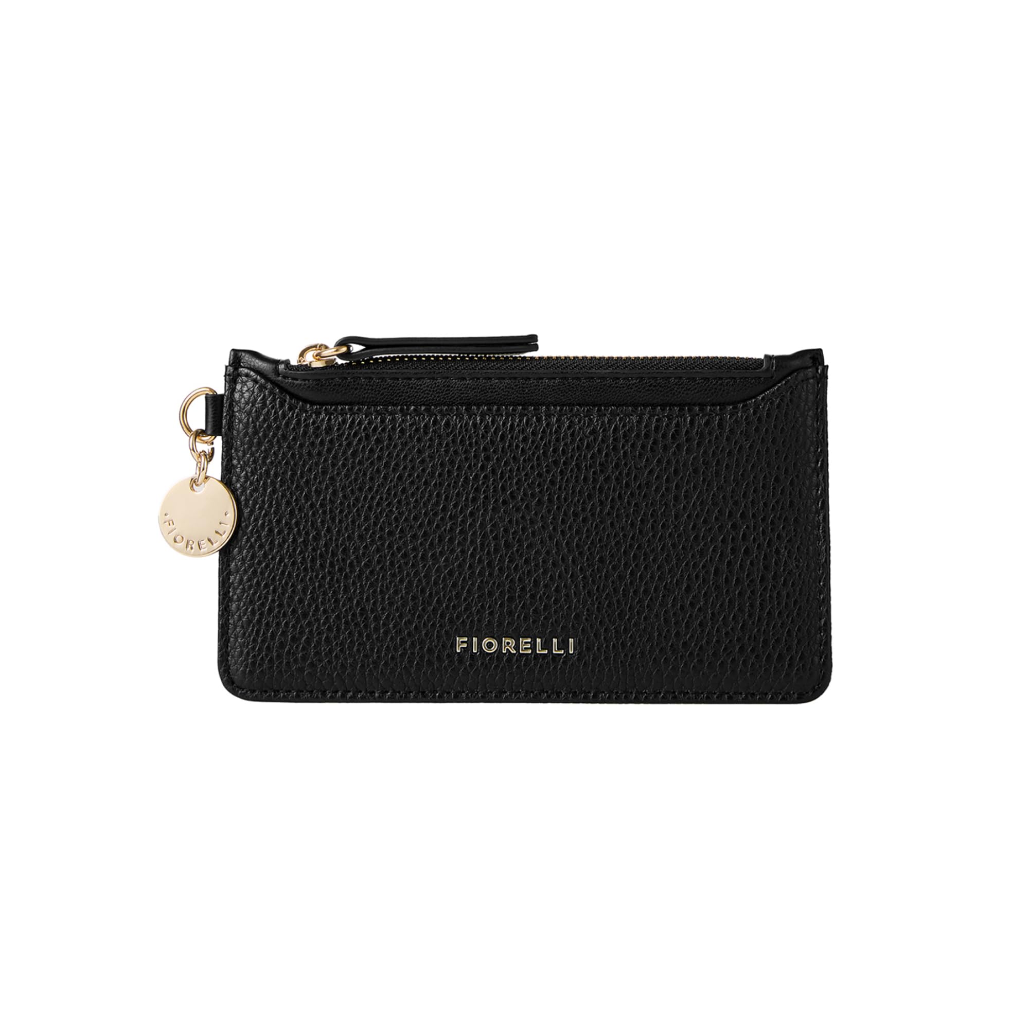 Fiorelli Women's Luna Elongated Card Case, Credit Card Holder, Slim Wallet, Black Faux Leather