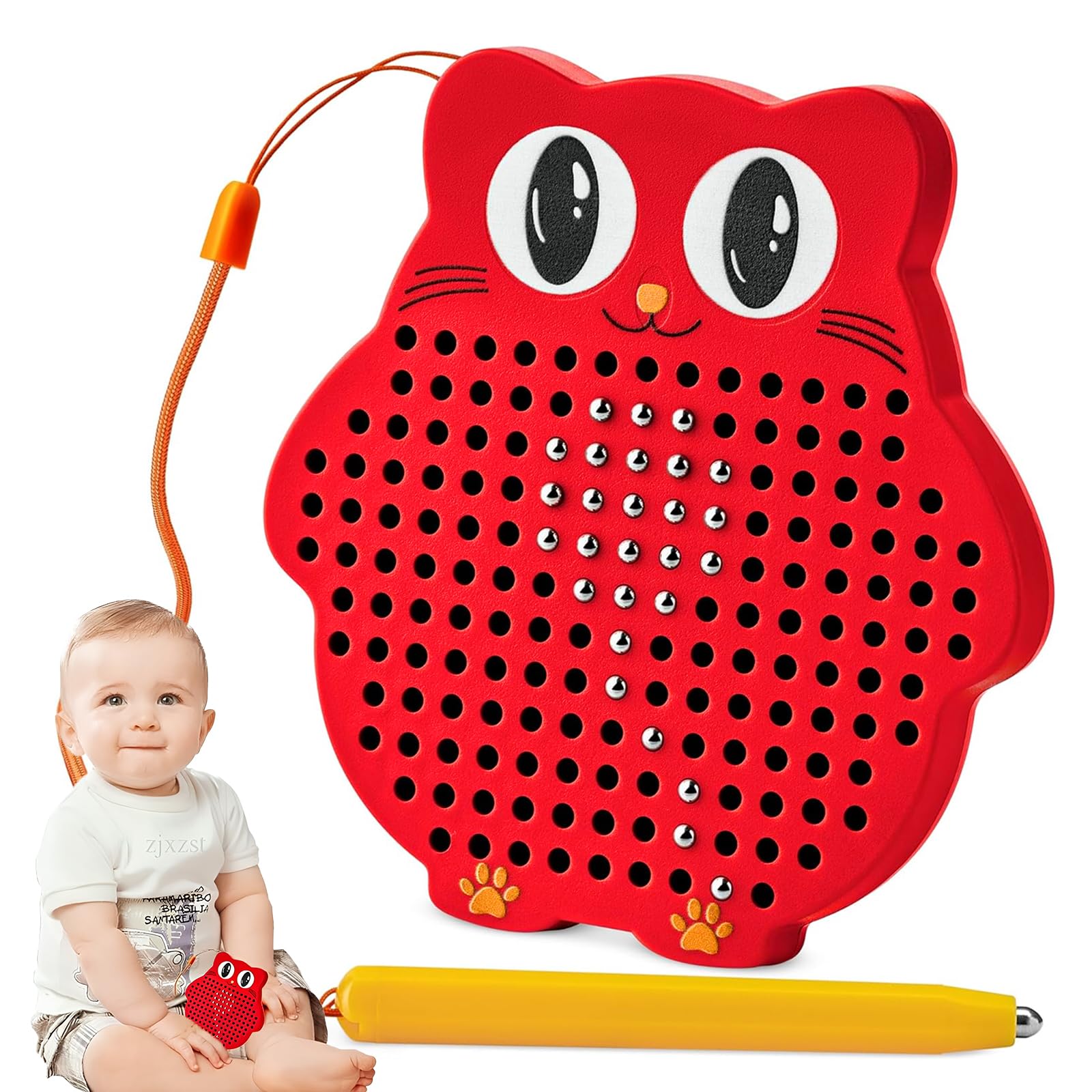 Svpfuo Magnetische Zeichentafel Eule - Lernspielzeug 13x13cm Für Kinder Ab 3 Jahren