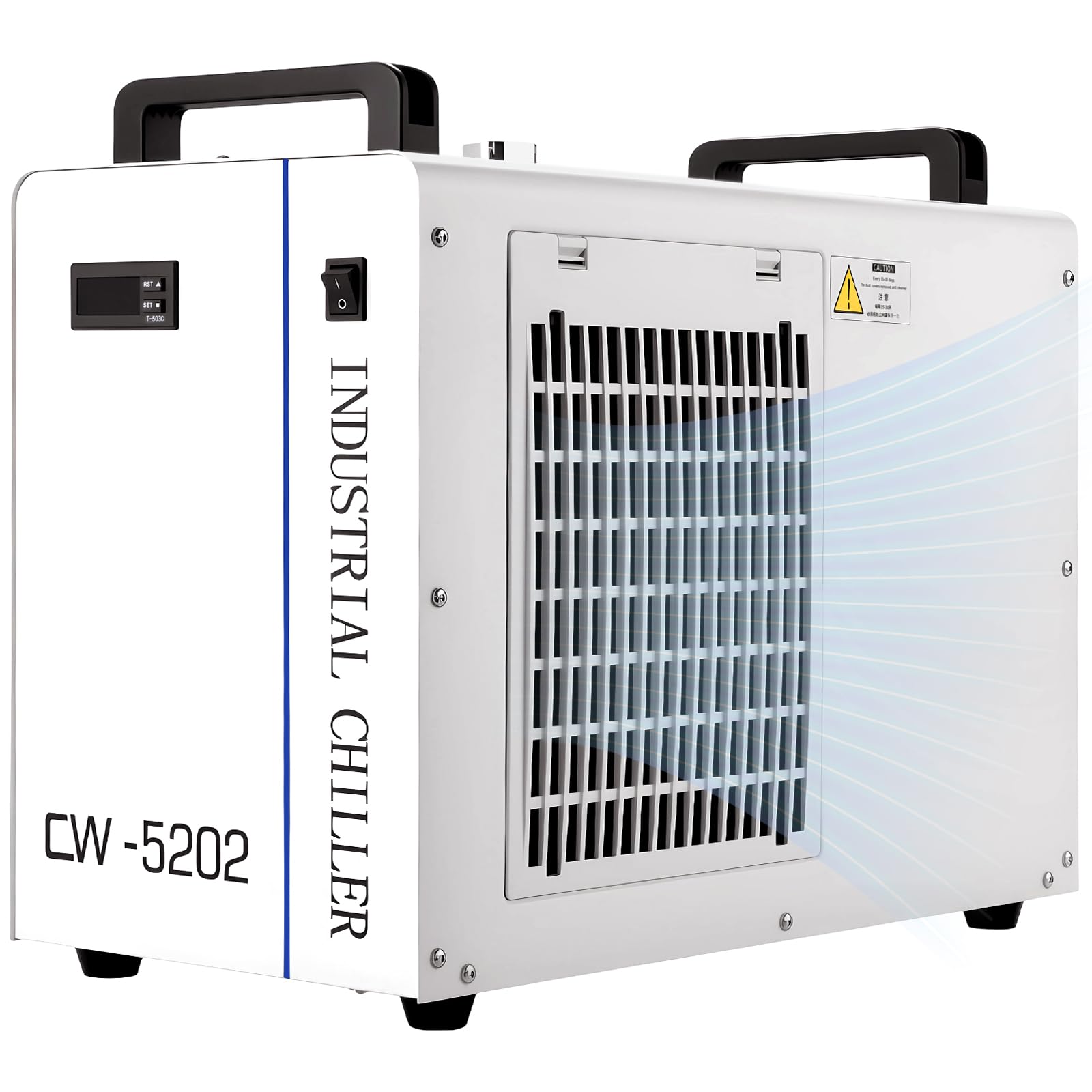 Cloudray Water Chiller CW-5202 6L for CO2 Laser Engraver &amp; Cutting, Compatible with 2 Laser Tubes, Laser Chiller, Industrial Water Cooler，60W 70W 80W 90W 100W 120W 150W CO2 Laser Engraving Machines