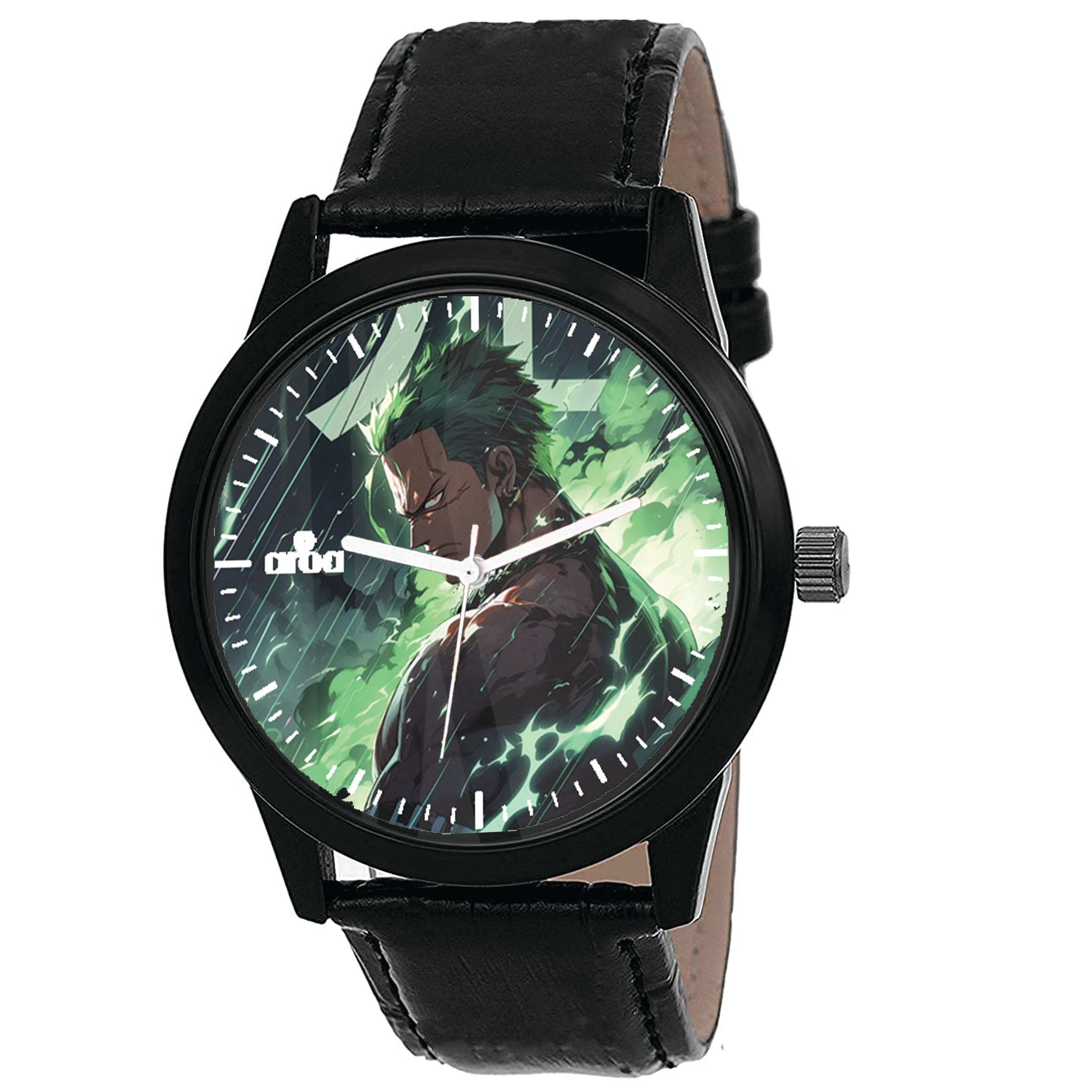 AROA Watch New Watch for Roronoa Zoro, The Pirate Hunter Model : 1142 Black Metal Type Analog Black Strap Watch Green Dial for Men Stylish Watch for Boys- (B0CLRN2JYT) Amazon Price History, Amazon Price Tracker