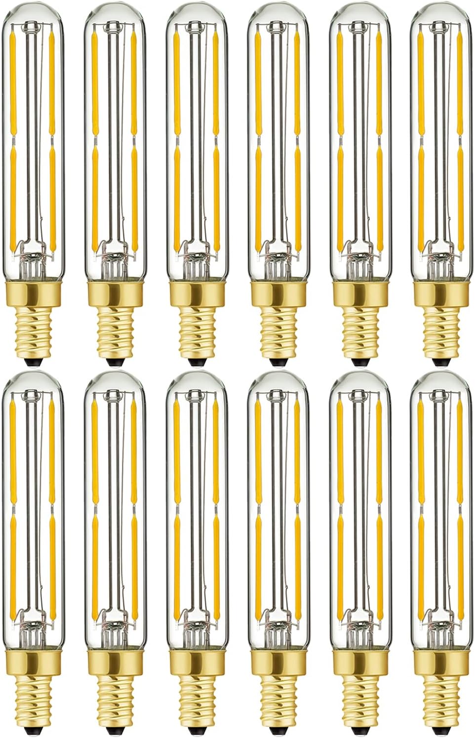 Leools E12 LED Bulb Dimmable 6W Equal T6 B11 Candelabra Bulb 60 watt for Chandeliers,Ceiling Fan,Pendant,Wall sconces 3000k Soft White AC120V 600LM e12 Light Bulb 12Pack