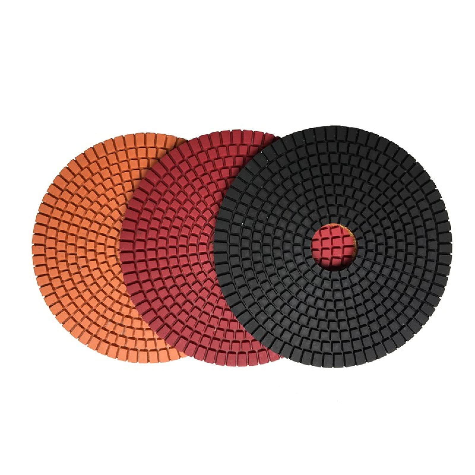 7 Pezzi 150mm Tampone Per Lucidatura Diamantata 6 Pollici Bagnato Flessibile Granito Tamponi Per Lucidatura Marmo Dischi Abrasivi 6DS1,50
