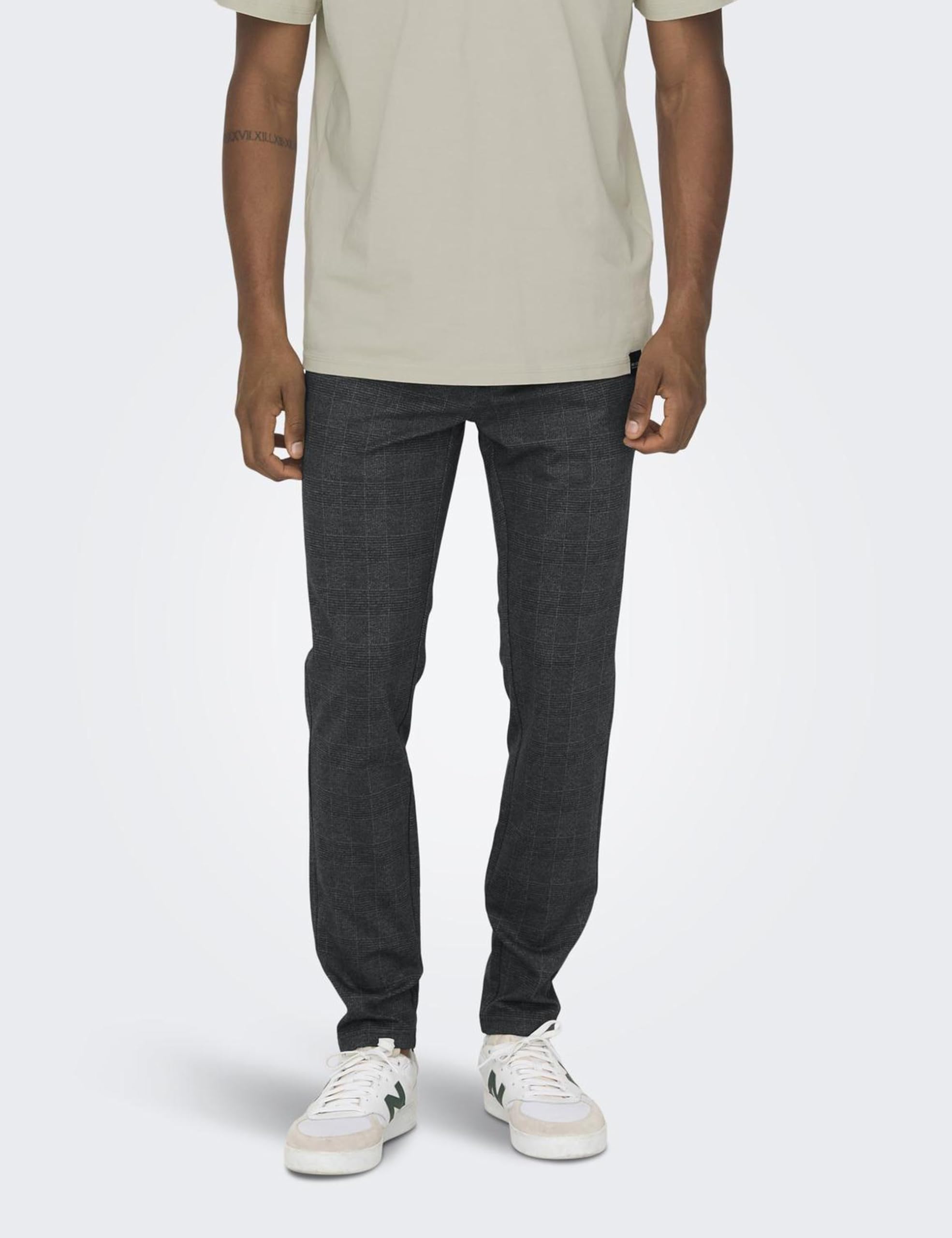 Only & Sons Herren Onsmark Slim Check Pants 9887 Noos Hose