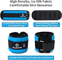 Vista 3 de Ankle Weights for Women & Men - 0.5lb/1lb/2lb/3lb Pairs for Walking, Running, Yoga, Fitness - Premium Ice Silk Fabric - Comfortable, Durable & Tear