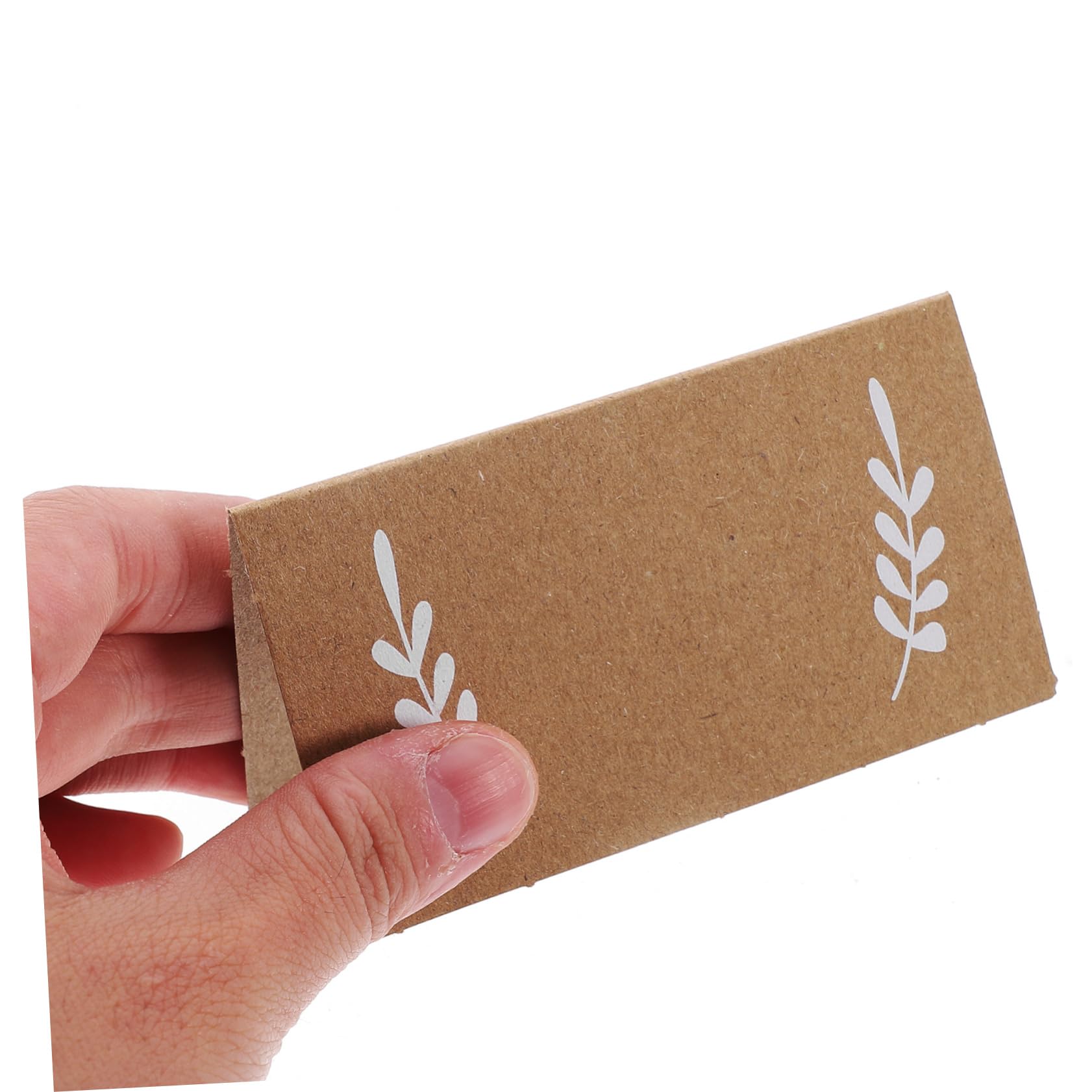 Angoily 5 Sätze Tischkarten Mit Blattmuster Blanko Namenskarten Für Hochzeiten Rustikale Tischdekoration Diy Platzkarten Für Partys Gefaltet 100 Stück * 5