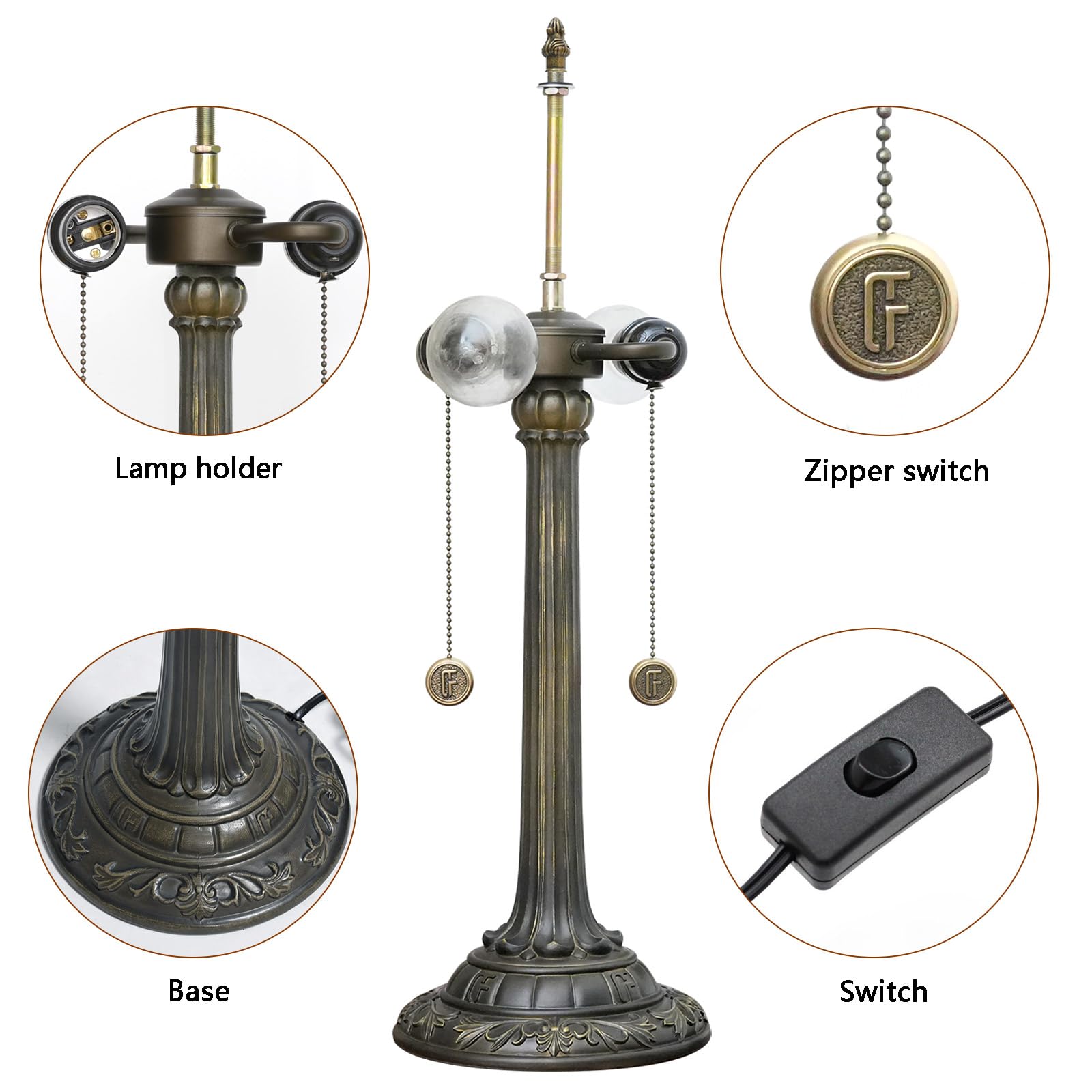 Lampa stołowa Tiffany Czarny nietoperz Witrażowa lampa ręcznie robiona Duża lampka biurkowa Antyczna lampa do czytania do salonu w domu