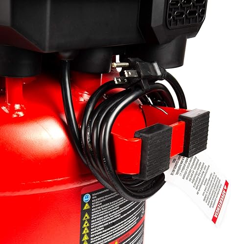 Miniatura 6 de CRAFTSMAN Compresor de aire de 10 galones, pico de 1.8 HP, presión máxima de 150 PSI, compresor de aire portátil sin aceite con rueda, compresor de