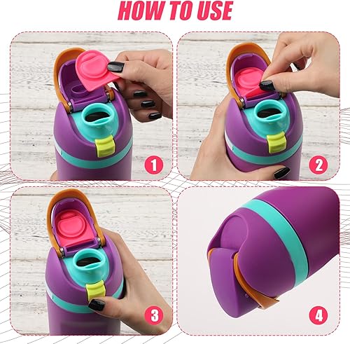 Miniatura 39 de 4 tapones de repuesto para botella, junta de botella de silicona, accesorios para Owala FreeSip de 24 onzas y 32 onzas, piezas de tapa superior