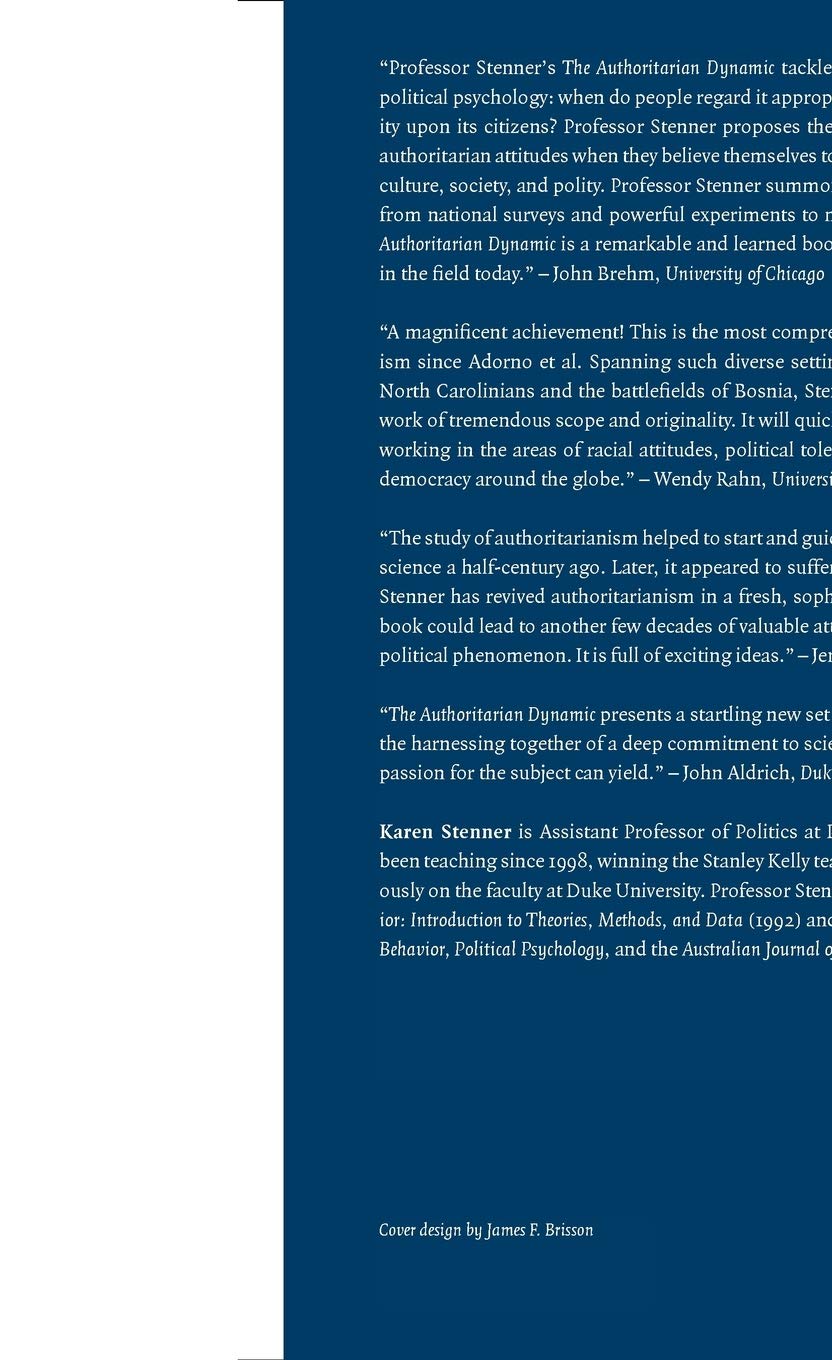 The Authoritarian Dynamic (Cambridge Studies in Public Opinion and Political Psychology)